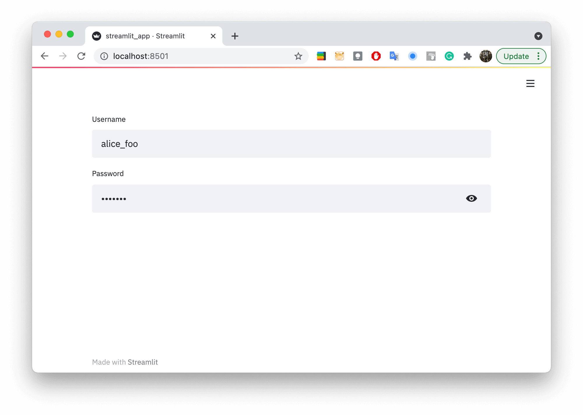 Individual passwords